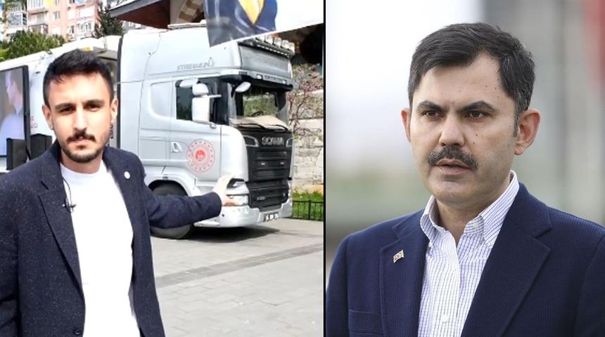 Bakan Murat Kurum'dan İYİ Parti Milletvekili Adayı Orhun Ertürkmen'in 'tır' iddiasına yanıt: Bu benim seçim çalışmam değil