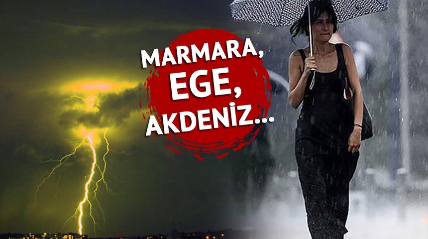Sıcaklıklar düşecek, gök gürültülü sağanak yağışlar geliyor! Meteoroloji il il açıklayıp uyardı: Marmara, Ege, Akdeniz...