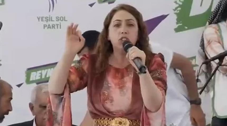 Yeşil Sol Parti mitinginde konuştu... Skandal sözler! 'Kapısını parça parça edeceğiz'