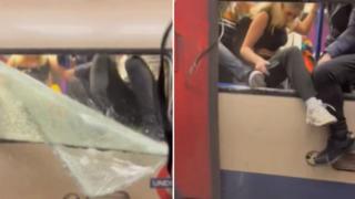 Korku dolu anlar! Metronun içi bir anda dumanlarla doldu... Yolcular camı kırıp dışarı çıkmaya çalıştı