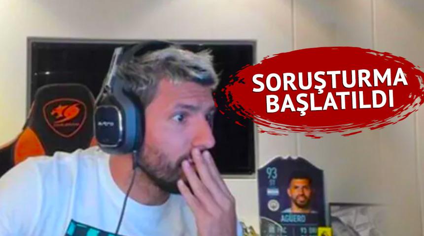 Sergio Aguero canlı yayın hakeme küfürler yağdırdı! Soruşturma başlatıldı
