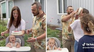 Çocuğunun ilk doğum gününde kocasının yaptığı şaka yüzünden ağladı! Yaşadığı anlar milyonlarca kişi tarafından izlendi