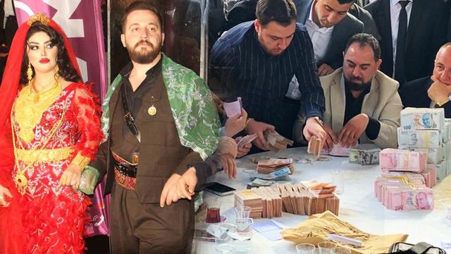 Say say bitiremediler... Aşiret düğününde takılan altın ve para dudak uçuklattı! Milyonlarca lira kilolarca altın