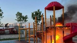 Şırnak'ta oyun parkında yangın çıktı