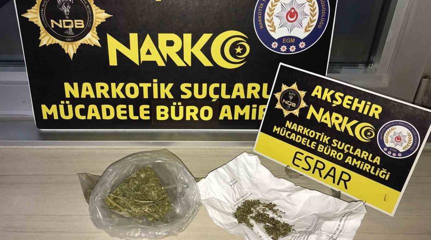 Akşehir’de uyuşturucu operasyonları: 6 gözaltı
