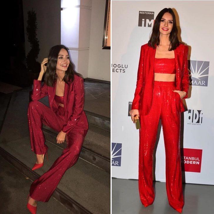 Ünlü isimlerden kıpkırmızı yılbaşı giysi önerileri G1