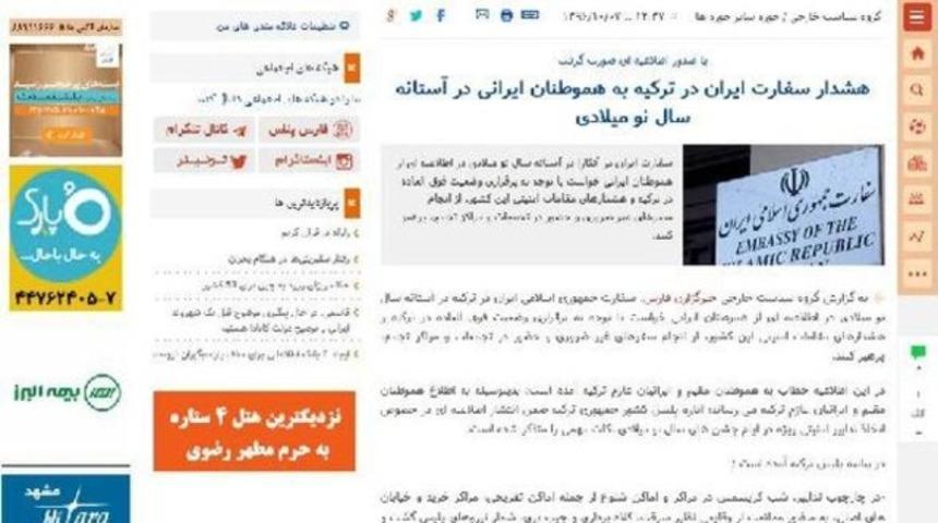 İran'dan T&uuml;rkiye'ye son dakika seyahat uyarısı