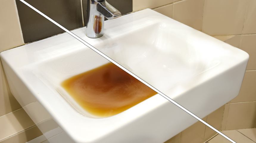 Tıkanmış lavaboları anında a&ccedil;an şaşırtıcı y&ouml;ntem! Tek malzeme tıkalı gideri a&ccedil;ıyor