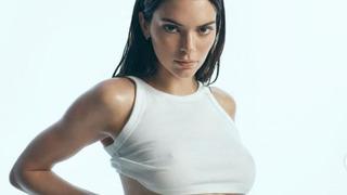 Sütyensiz seçimleri yüzünden hedefteydi! Kendall Jenner beyaz taytıyla boy gösterdi