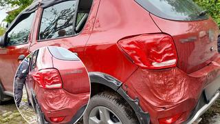 Kapının önünde duran arabayı eritti! Akılalmaz olay... Ortaya çıkan görüntü herkesi şoke etti