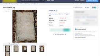 'Antika yazılı taş' yazıp 20 bin TL fiyatla internette satışa koydu! Harekete geçildi... İncelemede ortaya çıktı