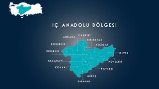 İç Anadolu Bölgesi fiziki haritası nasıl? Dağ, ova, göl, akarsuları gösteren İç Anadolu Bölgesi fiziki haritasında neler var?