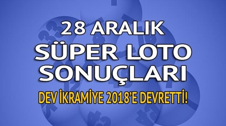 S&uuml;per Loto sonu&ccedil;ları 28 Aralık: 17 milyon TL 2018'e devretti! 
