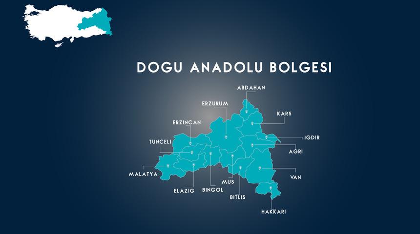 Doğu Anadolu Bölgesi fiziki haritası nasıl? Dağ, ova, göl, akarsuları gösteren Doğu Anadolu Bölgesi fiziki haritasında neler var?