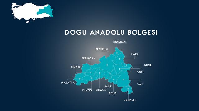 Doğu Anadolu Bölgesi fiziki haritası nasıl? Dağ, ova, göl, akarsuları gösteren Doğu Anadolu Bölgesi fiziki haritasında neler var?