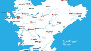 Ege Bölgesi haritası nasıl? Ege Bölgesi’ndeki illeri ve sınırları gösteren siyasi haritasında neler var?