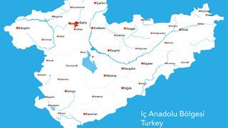İç Anadolu Bölgesi haritası nasıl? İç Anadolu Bölgesi’ndeki illeri ve sınırları gösteren siyasi haritasında neler var?