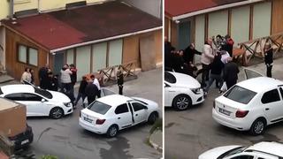 Yol ortasında darbedip kaçırmaya çalıştılar! Korku dolu anlar kamerada