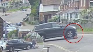 Şoke eden görüntüler! Sarhoş sürücü önce çarptı... Bir an bile durmadan bisiklet sürücüsünü ezdi