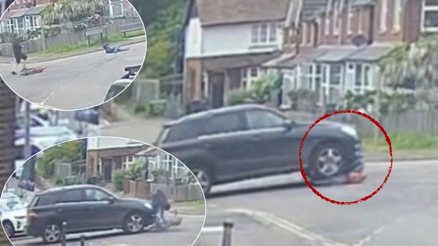 Şoke eden görüntüler! Sarhoş sürücü önce çarptı... Bir an bile durmadan bisiklet sürücüsünü ezdi