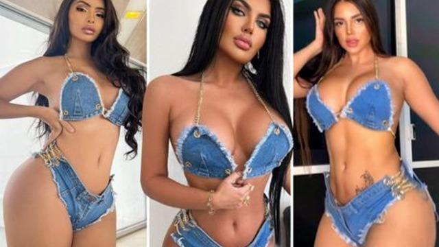 Sosyal medyanın yeni bikini trendi akın akın yayılıyor! Denim bikiniler tartışma yarattı