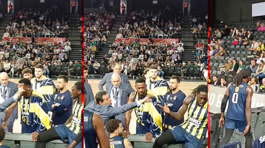 Darüşşafaka Lassa - Fenerbahçe Beko maçında olay! Itoudis, oyuncusunu sahadan kovdu...