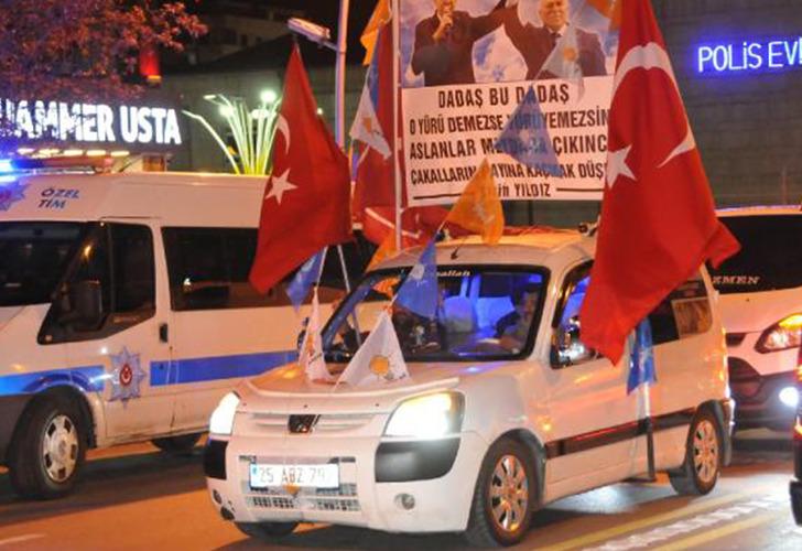 Erzurum'da Cumhur İttifakı'na oy verenlerden erken kutlama