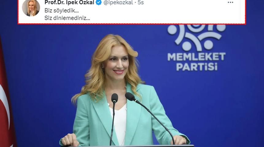 Memleket Partisi Sözcüsü İpek Özkal'dan dikkat çeken paylaşım! Muhalefet, Erdoğan'ın gerisinde kalınca...