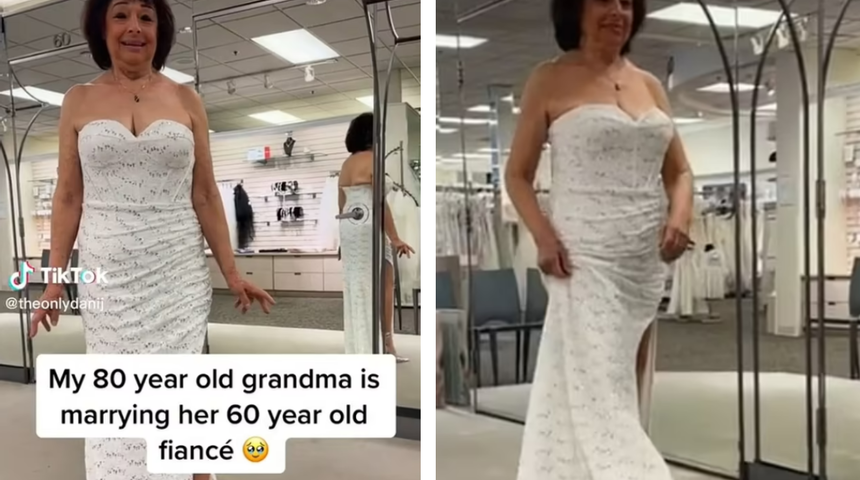 80 yaşında aradığı aşkı buldu! Giydiği gelinlikle mağazanın yıldızı oldu