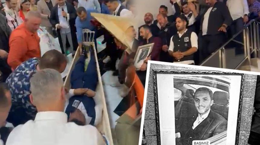 Damadın en mutlu gününe tabutla geldiler! Davetliler de çift de neye uğradığını şaşırdı... "Kendi düğünümde benden helallik istediler"