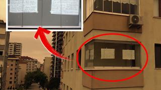 Eve gelen haciz kâğıdıyla şoke olan kiracıdan derdini anlatmak için ilginç protesto! Psikolojimiz bozuldu