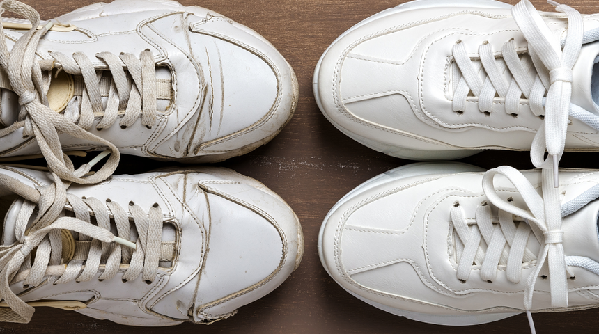 Sararmış beyaz spor ayakkabı nasıl temizlenir? Sararmış ayakkabıyı bembeyaz yapıyor