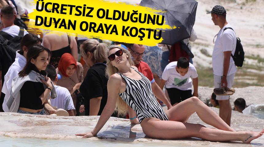 Ücretsiz olduğunu duyan oraya koştu! Yalın ayak fotoğraf çektirmek için sıraya girdiler