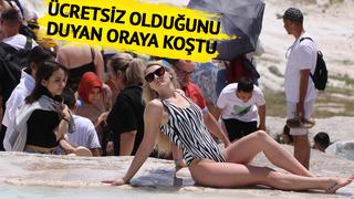 Ücretsiz olduğunu duyan oraya koştu! Yalın ayak fotoğraf çektirmek için sıraya girdiler