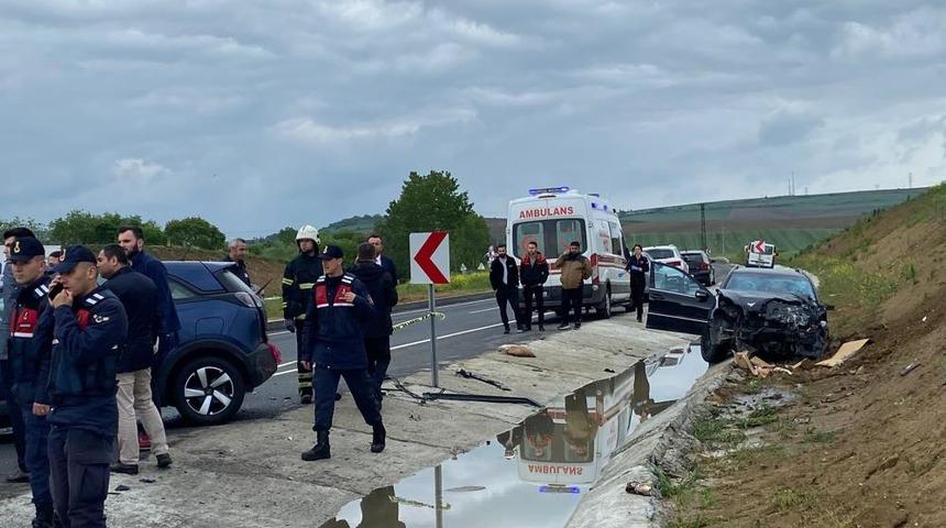 Tekirdağ'da feci kaza: 1 &ouml;l&uuml; 2 yaralı