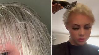 Evde saçını boyaması hüsranla sonuçlandı! Tüm saçını tıraş etmek zorunda kaldı 