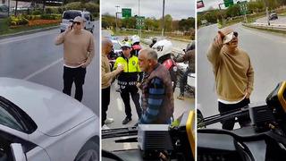 Trafikte tepki çeken gerginlik! Otobüsün önünü kesti, nedeni 'pes' dedirtti