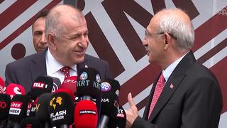 Kılıçdaroğlu-Özdağ görüşmesine damga vuran an! 'Başkan bu alkış iyi galiba?'