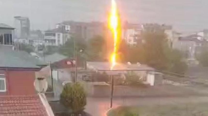 Görüntüler Iğdır'dan... Eve yıldırım düştü, 1 kişi yaralandı!