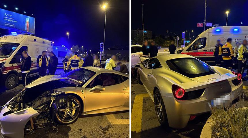 Sosyal medya fenomenine kaza şoku! Lüks aracı bu hale geldi