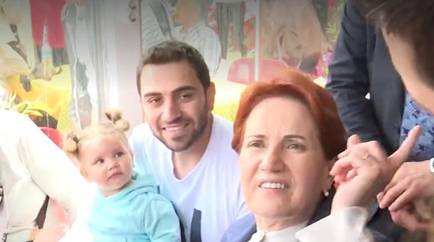 Akşener sahaya indi, o sloganı duyunca uyardı: "Bak bunlara lüzum yok, bunları susturun"