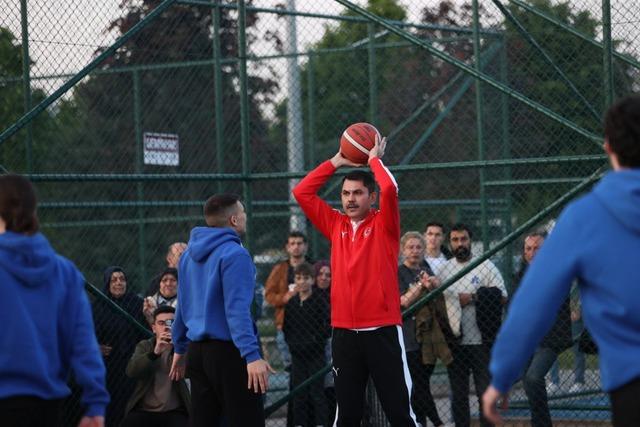 Bakan Kurum, Maltepe Sahili Basketbol Maçı (7)