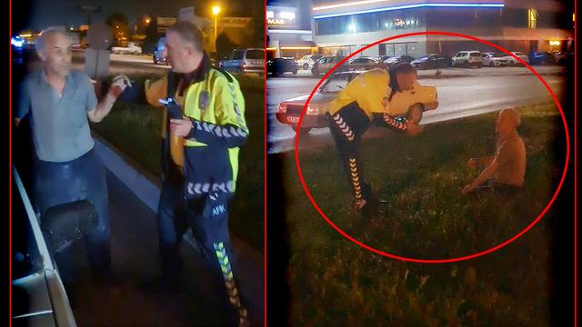 Ayakta duramıyorken polis direndi, söyledikleri şaşkına çevirdi! Alkollü sürücüden dikkat çeken sözler: Senin benle işin yok, al arabayı...