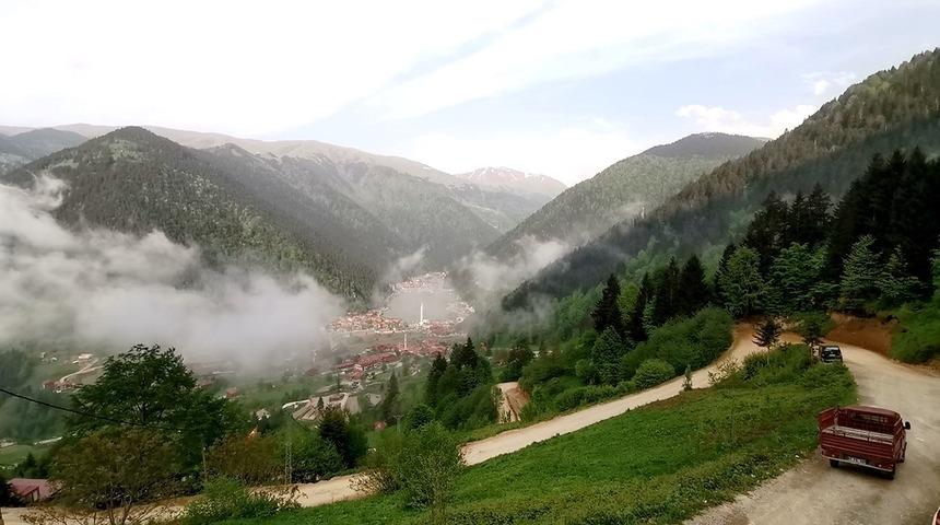 Uzungöl’de bulutların dansı time lapse yöntemi ile böyle görüntülendi