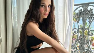 Cannes'a giden Hande Erçel göğüs dekoltesiyle büyüledi! Beğeni yağdı