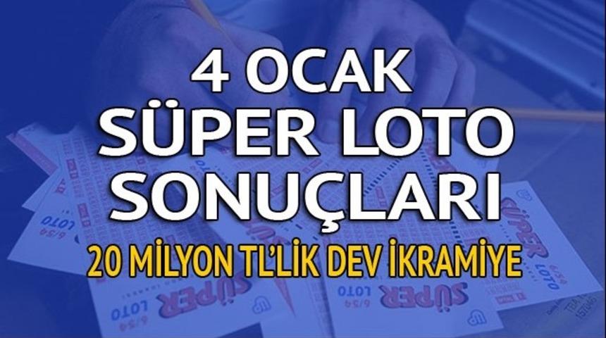 S&uuml;per Loto sonu&ccedil;ları 4 Ocak 2018: Piyangoyu ka&ccedil;ıranlara S&uuml;per Loto ikramiyesi!