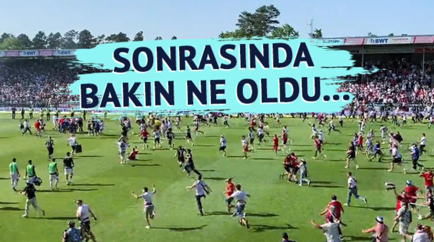 Almanya'da erken sevincin sonu hüsranla bitti! Üst lige çıktıklarını sanıp kutlama için sahaya girdiler ama...