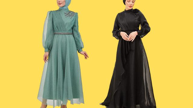 Tesettürlü kadınların davet ya da düğünlerde giyebileceği abiye kıyafetler