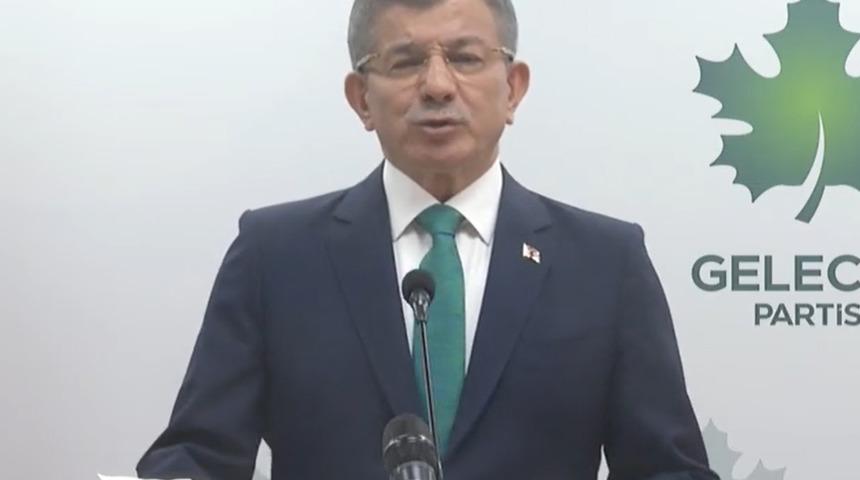 Gelecek Partisi Genel Başkanı Davutoğlu, 'Sayın Erdoğan'a bir kez daha sesleniyorum' diyerek ekledi: "Madem seçimi kazandınız..."