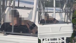 Görüntüler şaşkına çevirdi! Çevrelerindekilere aldırış etmeyen çift dönme dolapta cinsel ilişkiye girdi